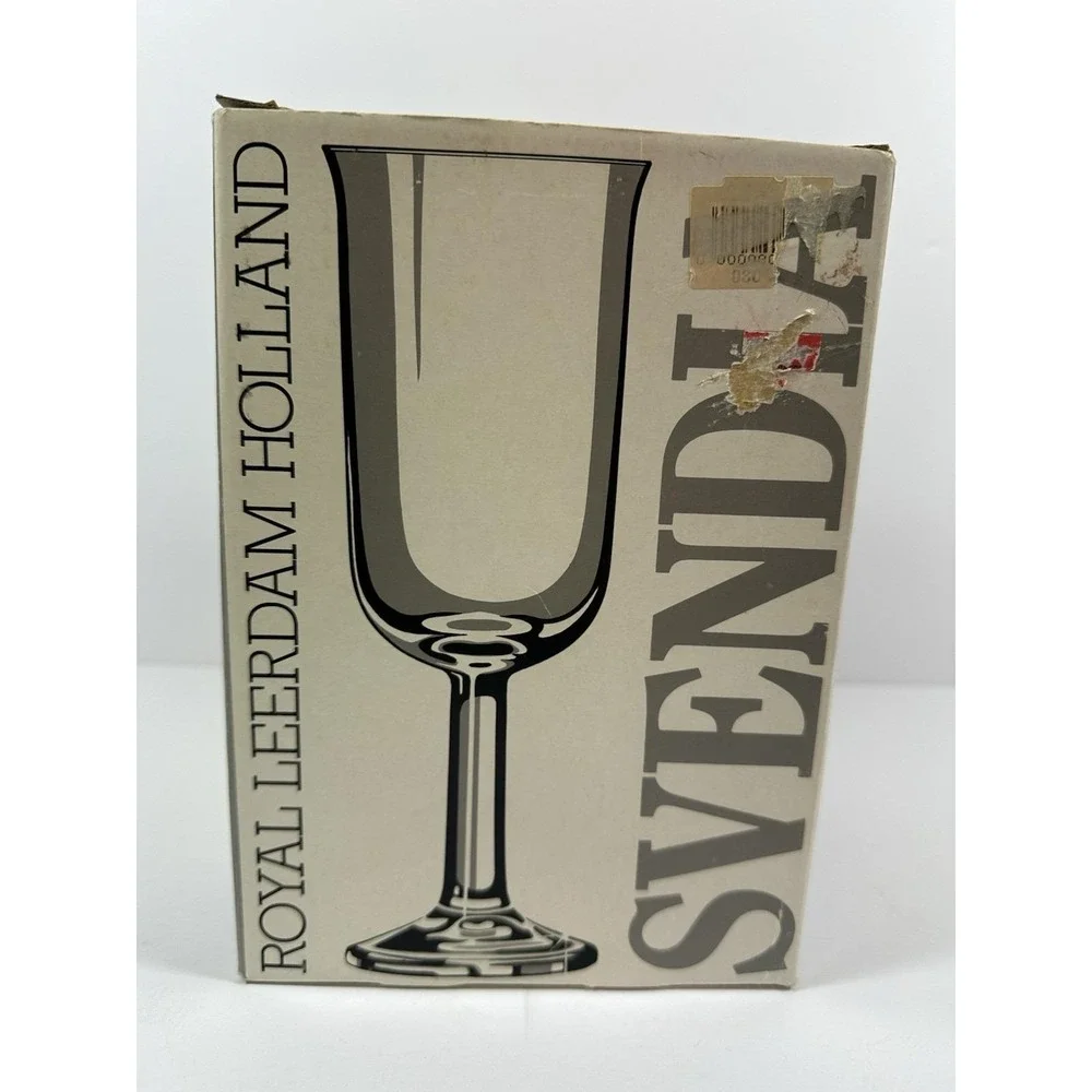 Royal Leerdam Holland Svenda Water Goblets Eau Set Of 4 Vtg MCM Netherlands